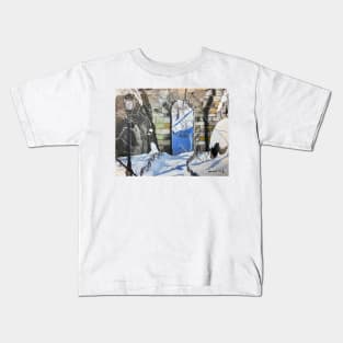 Snowy Arch in Central Park Kids T-Shirt